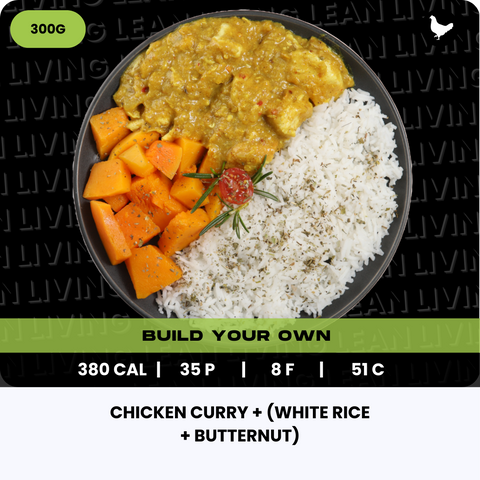 Chicken Curry + (white rice + butternut)